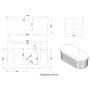 Invena Glamour AN01140 wanna wolnostojąca 170x80 cm owalna biała zdj.2