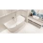 Invena Glamour AN0211U wanna przyścienna 170x80 cm owalna biała zdj.3