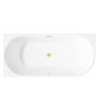 Invena Glamour AN0219L wanna narożna 170x80 cm owalna biała zdj.4