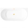 Invena Glamour AN0219U wanna przyścienna 170x80 cm owalna biała zdj.8