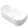 Invena Glamour AN0219U wanna przyścienna 170x80 cm owalna biała zdj.10
