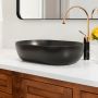 Invena Korfu CE34005 umywalka 60x42 cm owalna nablatowa czarna zdj.6