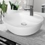 Invena Parla CE41001 umywalka 40x40 cm półokrągła nablatowa biała zdj.5