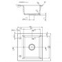 Invena Tesalia AZ01041 zlewozmywak granitowy 48x44 cm czarny zdj.2