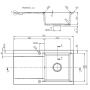 Invena Tesalia AZ01043 zlewozmywak granitowy 76x44 cm czarny zdj.2