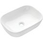 Invena Vitoria CE48001 umywalka 45.5x32 cm prostokątna nablatowa biała zdj.1