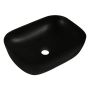 Invena Vitoria CE48005 umywalka 45.5x32 cm prostokątna nablatowa czarny mat zdj.1