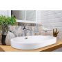 Invena Egina CE52060 umywalka 60x40 cm owalna wpuszczana biała zdj.4