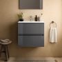 Ideal Standard Eurovit+ R0572TI umywalka z szafką 61 cm szarą zdj.5