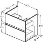 Ideal Standard Eurovit+ R0572TI umywalka z szafką 61 cm szarą zdj.4