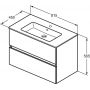 Ideal Standard Eurovit+ R0574WG umywalka z szafką 81.5 cm białą zdj.2