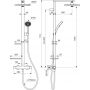 Ideal Standard Alu+ BD583XG zestaw prysznicowy ścienny termostatyczny z deszczownicą czarny zdj.2