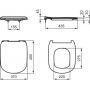Ideal Standard Tesi T354601 miska wc z deską wolnoopadającą wisząca bez kołnierza biały połysk zdj.3