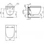 Ideal Standard i.Life O T572501 combi-pack zestaw z deską wisząca bez kołnierza biały zdj.2
