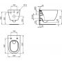 Ideal Standard i.Life O T572501 combi-pack zestaw z deską wisząca bez kołnierza biały zdj.3