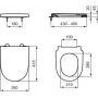 Ideal Standard i.Life O T572501 combi-pack zestaw z deską wisząca bez kołnierza biały zdj.4