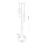 Italux Bruni PND273723A57WBK lampa wisząca 3x57 W czarna zdj.2