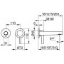 Keuco Edition 400 51516010200 bateria umywalkowa podtynkowa chrom zdj.2