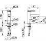 Keuco IXMO Pure 59502371100 bateria umywalkowa stojąca czarny zdj.2