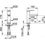 Keuco IXMO Flat 59502373100 bateria umywalkowa stojąca czarny zdj.2