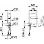 Keuco IXMO Flat 59504013100 bateria umywalkowa stojąca chrom zdj.2