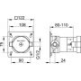 Keuco 59541000070 element podtynkowy baterii zdj.2