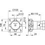 Keuco 59548000070 element podtynkowy baterii zdj.2
