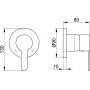 Keuco IXMO Flat 59551370301 bateria prysznicowa podtynkowa zdj.2