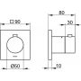 Keuco IXMO 59553370002 bateria prysznicowa podtynkowa zdj.2