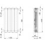 KFA Armatura ADR 76404044 grzejnik pokojowy 67.2x32.2 cm podłączenie boczne biały zdj.2