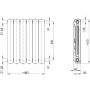 KFA Armatura ADR 76406019 grzejnik pokojowy 67.2x48.3 cm podłączenie boczne zdj.2