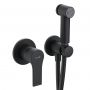 Kludi Zenta SL 489983965 bateria bidetowa z zestawem prysznicowym podtynkowa czarna zdj.1