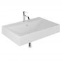 Kludi Resa 59WW8153 umywalka z korkiem 81x50 cm prostokątna meblowa-nablatowa biała zdj.1