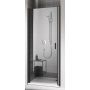 Kermi Cada XS Czarny Soft CK1WL085203PK drzwi prysznicowe 85 cm uchylne do wnęki zdj.1