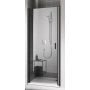 Kermi Cada XS Czarny Soft CK1WL095203PK drzwi prysznicowe 95 cm uchylne do wnęki zdj.1