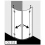 Kermi Osia OS E55 OSE5510120VPK kabina prysznicowa półokrągła 100x100 cm srebrny zdj.2