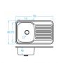 Kuchinox Faro SKH311T zlewozmywak stalowy 78x48 cm zdj.2