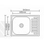 Kuchinox Junak SQA313T zlewozmywak stalowy 64x48 cm zdj.2