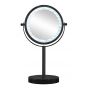 Kleine Wolke LED Mirror 5887926886 lusterko kosmetyczne 17.5x29.5 cm okrągłe z oświetleniem czarny zdj.3