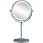 Kleine Wolke LED Mirror 8507124886 lusterko kosmetyczne 20.5x37 cm okrągłe z oświetleniem srebrny zdj.1