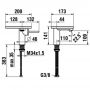 Laufen Ada HF506702515060 bateria umywalkowa stojąca biała-czarna zdj.2