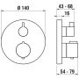 Laufen City Therm HF905475428000 bateria wannowo-prysznicowa podtynkowa czarny zdj.2