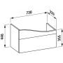 Laufen Il Bagno Alessi H4304110972601 szafka 73x32x35.5 cm podumywalkowa wisząca biały zdj.2