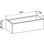 Laufen Il Bagno Alessi H4304410972601 szafka 119.5x49x36.5 cm podumywalkowa wisząca biały zdj.2