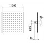 Laufen Quadriga HF504732441000 deszczownica 30x30 cm prostokątna stal zdj.2