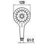 Laufen HF939029463000 słuchawka prysznicowa złota zdj.2