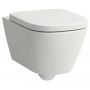 Laufen Meda H8201104000001 miska wc wisząca bez kołnierza spłukiwanie wirowe biały połysk zdj.1
