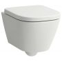 Laufen Meda H8201134000001 miska wc wisząca bez kołnierza spłukiwanie wirowe biały połysk zdj.1