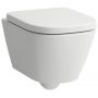 Laufen Meda H8201137570001 miska wc wisząca bez kołnierza ze spłukiwaniem wirowym biały mat zdj.1