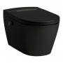 Laufen Cleanet Auria H8208417230001 toaleta myjąca wisząca bez kołnierza ze spłukiwaniem wirowym czarna zdj.1
